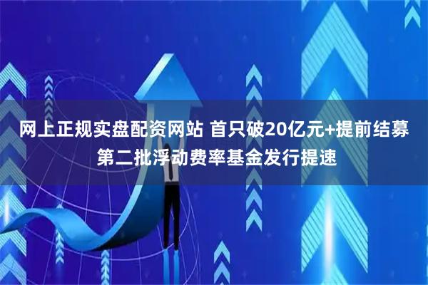 网上正规实盘配资网站 首只破20亿元+提前结募 第二批浮动费率基金发行提速